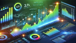 Display a chart showing improved SEO metrics after using the app