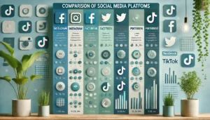 A table comparing the demographics and features of these platforms